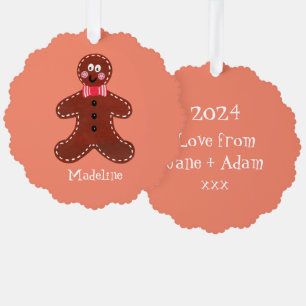 Gepersonaliseerde kerstman ornament kaart