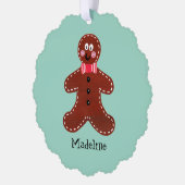 Gepersonaliseerde kerstman ornament kaart (Links)