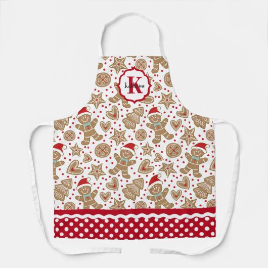 Gepersonaliseerde kerstman schort (Voorkant)