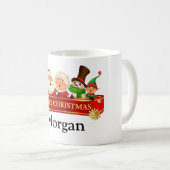 GEPERSONALISEERDE KERSTMAN, SNEEUWMAN, ELF DIE KER KOFFIEMOK (Voorkant rechts)