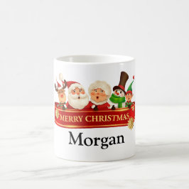 GEPERSONALISEERDE KERSTMAN, SNEEUWMAN, ELF DIE KER KOFFIEMOK