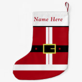 Gepersonaliseerde Kerstman Stocking Custom Name Kleine Kerstsok (Achterkant)