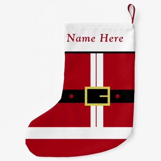 Gepersonaliseerde Kerstman Stocking Custom Name Kleine Kerstsok (Achterkant)