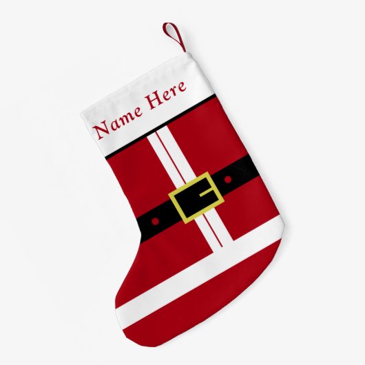 Gepersonaliseerde Kerstman Stocking Custom Name Kleine Kerstsok (Achterkant (Hangend))