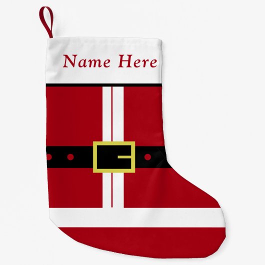 Gepersonaliseerde Kerstman Stocking Custom Name Kleine Kerstsok (Voorkant)