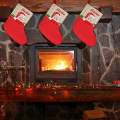 Gepersonaliseerde Kerstman Stocking met Custom Grote Kerstsok