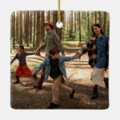 Gepersonaliseerde Kerstman Vrolijke Kerstfoto Keramisch Ornament (Achterkant)