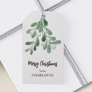 Gepersonaliseerde kerstmannetje cadeaulabel