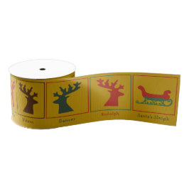 Gepersonaliseerde Kerstman's Sleigh & Reinders Ker Grosgrain Lint