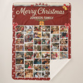 Gepersonaliseerde Kerstmis 44 Fotocollage Sherpa Deken (Voorkant)