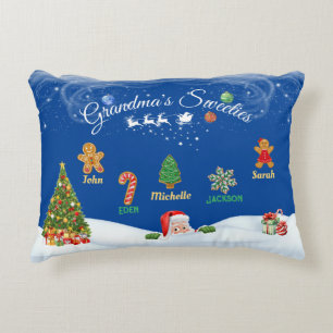 Gepersonaliseerde Kerstmis 5 Namen Oma's Sweeties Accent Kussen