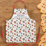 Gepersonaliseerde Kerstmis Cookie Baking Crew Cust Schort<br><div class="desc">Vier het vakantieseizoen en de geweldige tijden samen doorgebracht met het bakken van kerstkoekjes. Dit leuke schort heeft een kerstkoekjespatroon en twee lijnen aangepaste tekst. Voeg je familienaam, oma's naam, een locatie en nog veel meer toe. Geweldig voor gezinnen die samen bakken. Ja. . maakt een perfect vakantiegeschenk voor oma,...</div>
