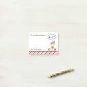 Gepersonaliseerde Kerstmis Elf Mail Post-it® Notes (Op bureau)