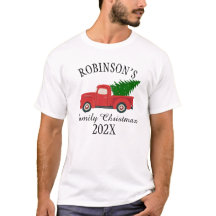 Gepersonaliseerde Kerstmis Familie Oude Truck Boom