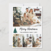 Gepersonaliseerde Kerstmis Fotocollage Feestdagenkaart (Voorkant)