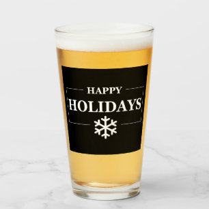 Gepersonaliseerde Kerstmis Gelukkige Vakantie Aang Glas