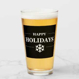 Gepersonaliseerde Kerstmis Gelukkige Vakantie Aang Glas