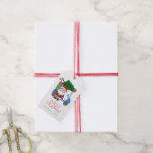 Gepersonaliseerde Kerstmis Golf Cart Santa Tree Cadeaulabel (Met Touw)
