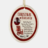 Gepersonaliseerde Kerstmis in de hemel Keramisch Ornament (Rechts)