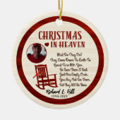 Gepersonaliseerde Kerstmis in de hemel Keramisch Ornament (Voorkant)