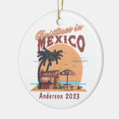 Gepersonaliseerde Kerstmis in Mexico Beach Vakanti Keramisch Ornament (Links)