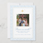 Gepersonaliseerde Kerstmis Kaart met Familie Foto (Voorkant)