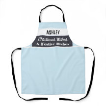 Gepersonaliseerde Kerstmis Koken Licht Blauwe Keuk