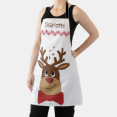 Gepersonaliseerde Kerstmis Liefde Rendier Schort (Insitu)