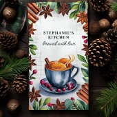 Gepersonaliseerde Kerstmis met Appelcider Theedoek