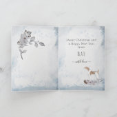 Gepersonaliseerde kerstmis met fox Scent Hound Mam Feestdagen Kaart (Binnen)