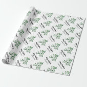 Gepersonaliseerde kerstmis met Mistletoe Cadeaupapier (Uitgerold)