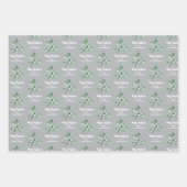 Gepersonaliseerde kerstmis met Mistletoe Inpakpapier Vel (Voorkant 2)