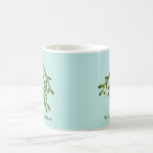 Gepersonaliseerde kerstmis met Mistletoe Koffiemok (Center)