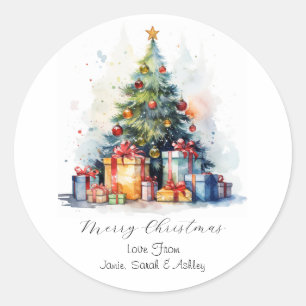 Gepersonaliseerde Kerstmis Naam Stickers Familie L