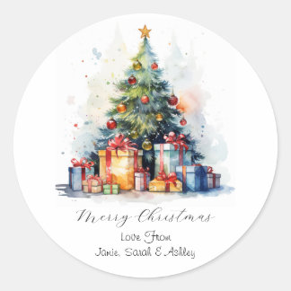Gepersonaliseerde Kerstmis Naam Stickers Familie L