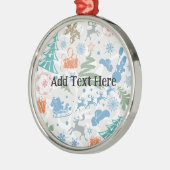 Gepersonaliseerde Kerstmis Ordinment Patroon Metalen Ornament (Links)