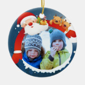 Gepersonaliseerde Kerstmis Ornament, Keramisch Ornament (Voorkant)