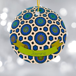 Gepersonaliseerde Kerstmis ornament modern kleurri