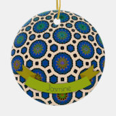 Gepersonaliseerde Kerstmis ornament modern kleurri (Voorkant)