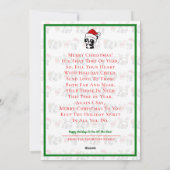 Gepersonaliseerde Kerstmis Panda's Vakantie Feestdagenkaart (Achterkant)