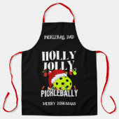 Gepersonaliseerde Kerstmis Pickleball Schort (Voorkant)