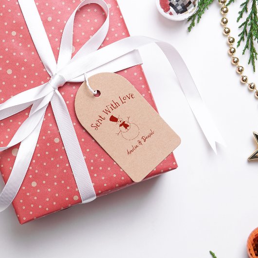 Gepersonaliseerde Kerstmis Sneeuwman Rubber Stamp Rubberstempel