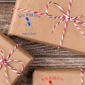 Gepersonaliseerde Kerstmis Sneeuwman Rubber Stamp Rubberstempel