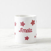 Gepersonaliseerde Kerstmis sneeuwvlok Koffiemok (Center)