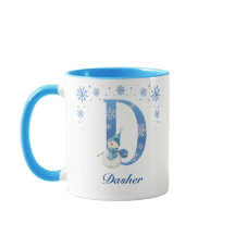 Gepersonaliseerde Kerstmis Sneeuwvlok Monogram D