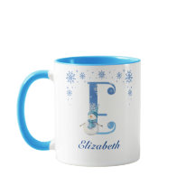 Gepersonaliseerde Kerstmis Sneeuwvlok Monogram E