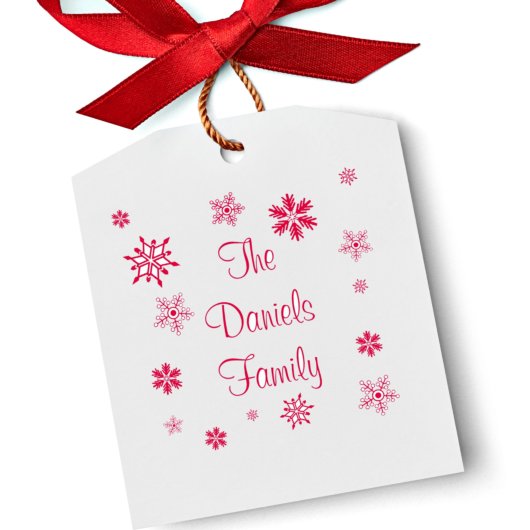 Gepersonaliseerde Kerstmis Sneeuwvlok Zelfinkkend Zelfinktende Stempel