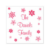 Gepersonaliseerde Kerstmis Sneeuwvlok Zelfinkkend Zelfinktende Stempel (Design)