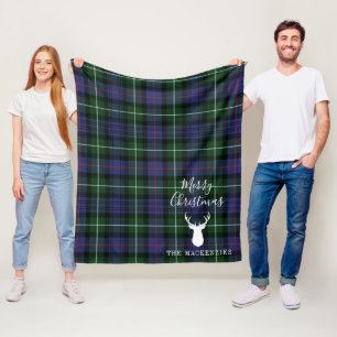 Gepersonaliseerde Kerstmis Tartan Clan MacKenzie P Fleece Deken