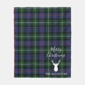Gepersonaliseerde Kerstmis Tartan Clan MacKenzie P Fleece Deken (Voorkant)